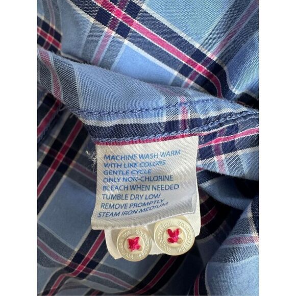 Southern Tide men’s long sleeve blue/pink plaid classic fit shirt size L #45-139 - Picture 5 of 6